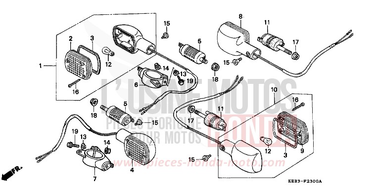 BLINKER von CA125 REBEL VORTEX PURPLE METALLIC (RP140) von 1996